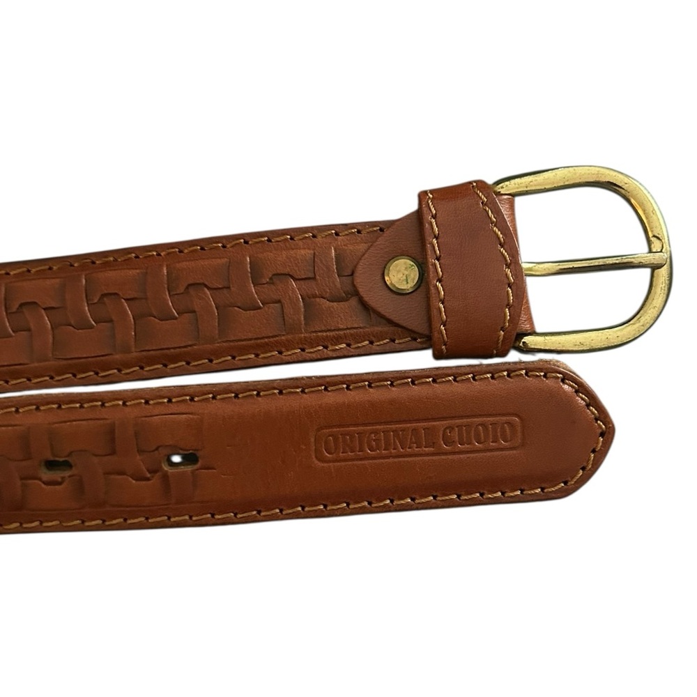 VERO CUOIO‎ El Sombrero Brown Leather Belt 38-43 EUC